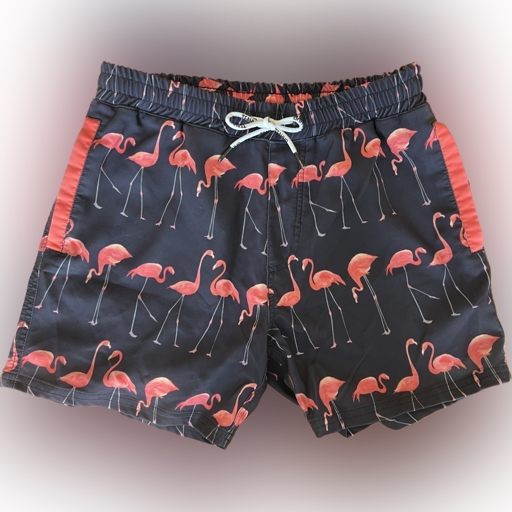 Teamm8 swim trunks with flamingo print